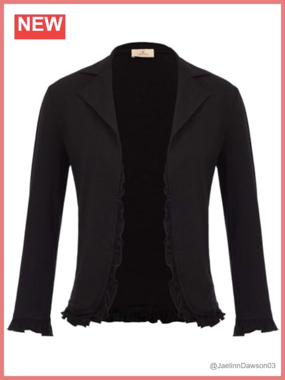 Cotton Cropped Blazer Jacket 3/4 Sleeve Women